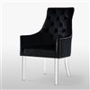 Inspired Home Winona Contemporary Black Velvet Upholstered Parsons Chair with Acrylic Frame  - Set of 2