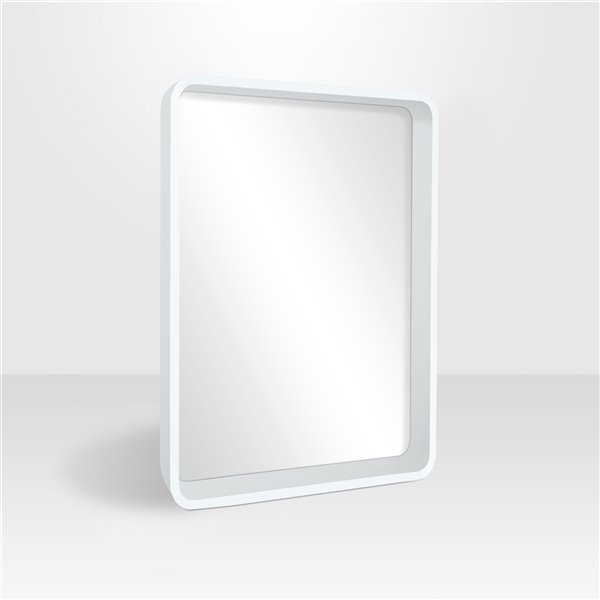 Rectangle Framed Mirror Satin White, White Framed Mirror Nz