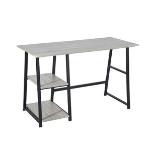 Homycasa McGhee Composite 2-Shelf Writing Desk - 47.2-in x 29.1-in - Grey