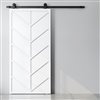 Urban Woodcraft Amur White Prefinished MDF Barn Door with Hardware Included (Common: 40-in x 83-in; Actual: 40-in x 83-in)