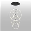 CWI Lighting Hoops Modern/Contemporary Black Integrated LED Chandelier