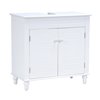 A&E Bath & Shower Axil III 2-Door 2-Shelf MDF Freestanding Cabinet Banks - 24-in W x 30-in H x 18-in D - White