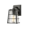 Z-Lite Helix 1-Pack 9.25-in H Black Hardwired Medium base (E-26) Outdoor Wall Light