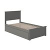AFI Furnishings Nantucket Twin Bed with Footboard and Trundle - Grey