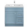 Cutler Kitchen & Bath Casa 30-in Blue Single Sink Bathroom Vanity with White Acrylic Top