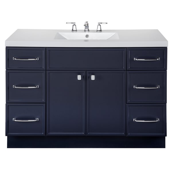 Cutler Kitchen Bath Manhattan 48 In, Navy Blue Bathroom Vanity 48 Inch Double Sink