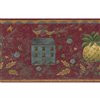 Dundee Deco 8.25-in Maroon/Brown/Blue/Green Prepasted Wallpaper Border