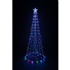 Hi-Line Gift Ltd. 1-Pack 82.67-in H Freestanding Christmas Tree Light Display with Colour Changing LED