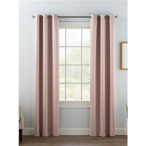 Swift Home 95 In Light Pink Polyester, Light Pink Curtains Canada