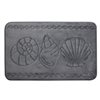 Swift Home Sea Shell 20-in x 32-in Dark Grey Polyester Memory Foam Bath Mat