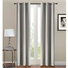 Swift Home 95-in Grey Polyester Blackout Interlined Single Curtain Panel