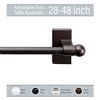 Rod Desyne 28-in to 48-in Cocoa Steel Single Curtain Rod