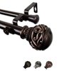 Rod Desyne Isabella 48-in to 84-in Bronze Steel Double Curtain Rod
