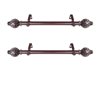 Rod Desyne Opal 11-in to 20-in Mahogany Steel Single Curtain Rod