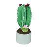 Northlight 7-in Green Artificial Plush Cactus in Grey Pot Tabletop Decoration