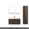 Streamline 40-in Brown Single Sink Bathroom Vanity with White Countertop (Mirror and Linen Cabinet Included)