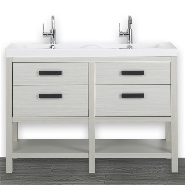 Streamline 48 In Ash Grey Single Sink, Freestanding Bathroom Vanity