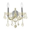 Worldwide Lighting Maria Theresa 12-in W 2-Light Chrome Transitional Wall Sconce