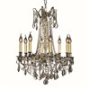 Worldwide Lighting Windsor Collection 8-Light Antique Bronze Traditional Crystal Chandelier