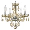 Worldwide Lighting Clarion Collection 4-Light Polished Chrome Transitional Crystal Chandelier