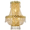 Worldwide Lighting Empire 12-in W 3-Light Transitional Gold Wall Sconce