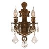 Worldwide Lighting Versailles French Gold 12-in W 2-Light Traditional Wall Sconce