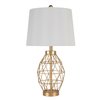 Scott Living 25.5-in Gold Incandescent On/Off Switch Standard Table Lamp with Fabric Shade (Set of 1)