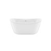 MAAX Suna 32-in x 58-in x 27-in White AcrylX Oval Freestanding Bathtub with Centre Drain