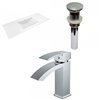 American Imaginations Alum 48-in Glossy White Fire Clay Single Sink Bathroom Vanity Top - Chrome Faucet Included