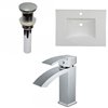 American Imaginations Flair 30.75-in Enamel Glaze Fire Clay Single Sink Bathroom Vanity Top with Chrome Faucet