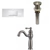 American Imaginations Flair 48.75-in Enamel Glaze Fire Clay Single Sink Bathroom Vanity Top - Brushed Nickel Faucet