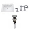 American Imaginations Vee 21-in Enamel Glaze Fire Clay Single Sink Bathroom Vanity Top/Widespread Faucet