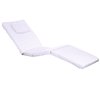 All Things Cedar Royal White Patio Steamer Chaise Lounge Chair Cushion