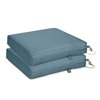 Duck Covers Weekend Blue Shadow Square Patio Chair Cushion - 2-Piece