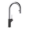BLANCO Urbena Chrome/anthracite 1-handle Deck Mount Pull-down Handle/lever Residential Kitchen Faucet