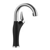 BLANCO Artona PVD Steel/coal Black 1-handle Deck Mount Bar And Prep Handle/lever Residential Kitchen Faucet
