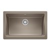 BLANCO Vintera Undermount Apron Front/farmhouse 30-in x 19-in Truffle Single Bowl Kitchen Sink