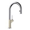 BLANCO Urbena Chrome/biscuit 1-handle Deck Mount Pull-down Handle/lever Residential Kitchen Faucet