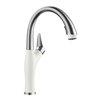 BLANCO Artona PVD Steel/white 1-handle Deck Mount Pull-down Handle/lever Residential Kitchen Faucet