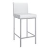 !nspire White Counter Height (22-in to 26-in) Upholstered Bar Stool - 2-Pack