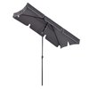 Outsunny The Sun Umbrella 4.27-ft Grey Garden Patio Umbrella No-tilt