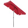Outsunny The Sun Umbrella 4.27-ft Red Garden Patio Umbrella No-tilt