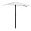 Outsunny The Sun Umbrella 4.53-ft White Garden Patio Umbrella No-tilt