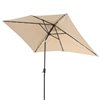 Outsunny The Sun Umbrella 9.68-ft Garden Patio Umbrella No-tilt (in Brown)