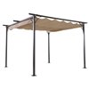 Outsunny The Pavilion 11.5-in W x 11.5-in L x 7.5-in Beige Metal Freestanding Pergola Canopy Included