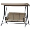 Outsunny Swing Chair 3-person Brown Steel Outdoor Swing