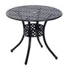 Outsunny Black Round Outdoor Bistro Table 33.5-in W X 33.5-in L with Umbrella Hole