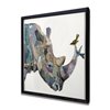 Gild Design House Black Plastic Framed 28-in x 28-in Animal Collage Art