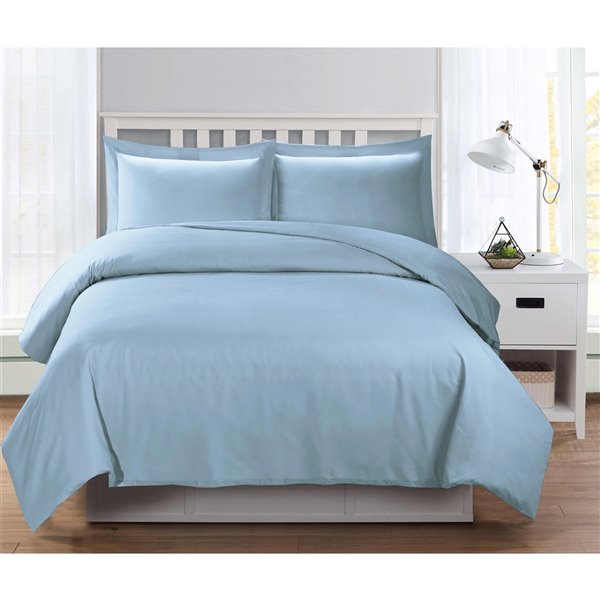 Swift Home Blue Full Queen Duvet Cover, Light Blue And Grey Bed Sets Canada
