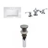 American Imaginations Roxy 24.25-in White/Chrome Ceramic Single Sink Bathroom Vanity Top